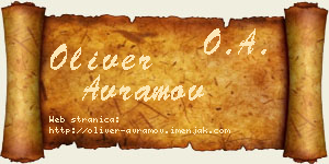 Oliver Avramov vizit kartica